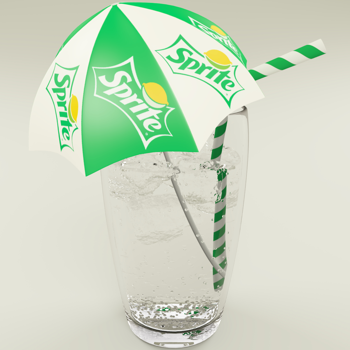 3d sprite cup ice
