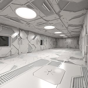 3D model sci-fi interior