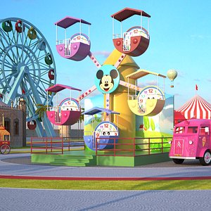 theme park 3D model