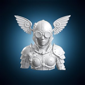 3D Steampunk Valkyrie Helm 3D Print Model model
