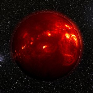 volcanic planet 3d model