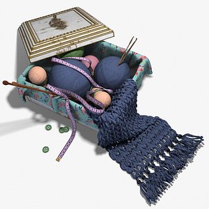 Box for knitting accessories 3d model 3D
