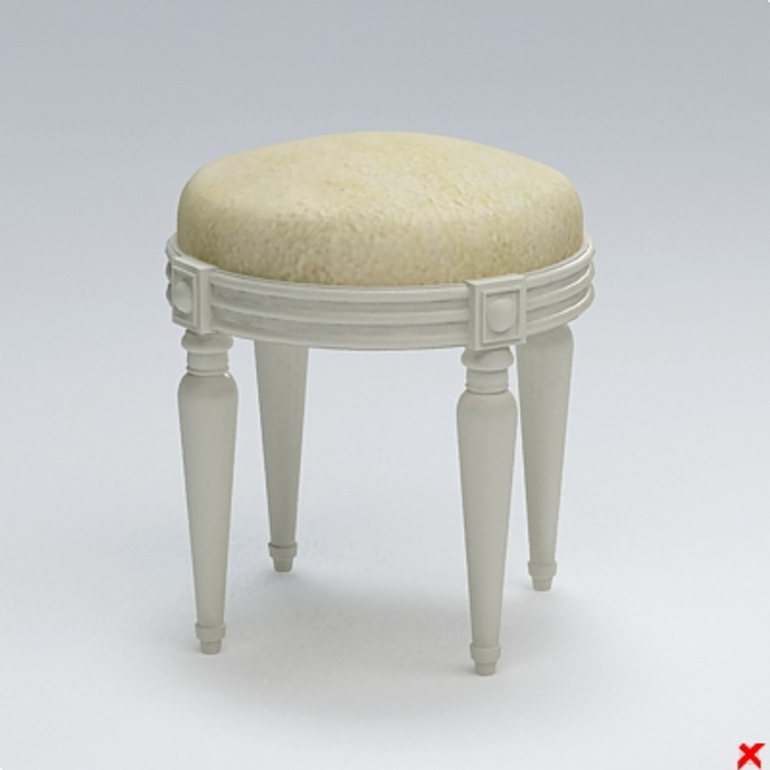 3d chair stool model