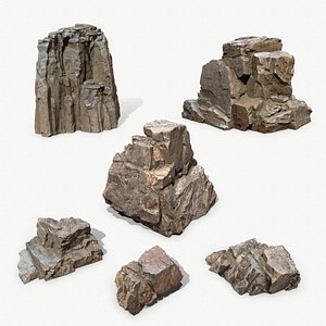 Desert  Rock Set 3D model