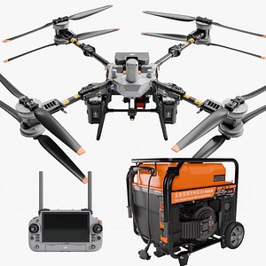 DJI Flycart 100 With RC plus 2 Remote and D14000ie generator model