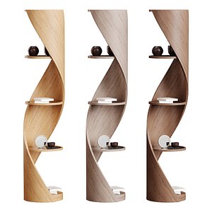 Shelf with accessories and books 02