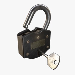 3D Padlock 4 model