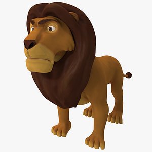 3d model lion cartoon
