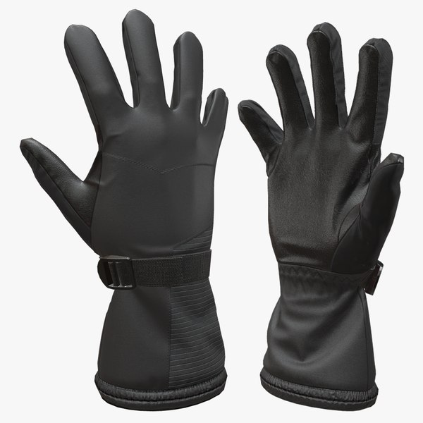 3D winter glove black