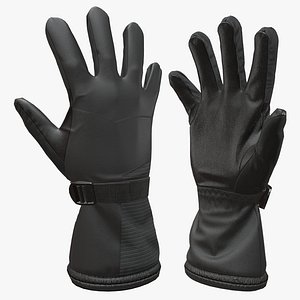 Black winter gloves