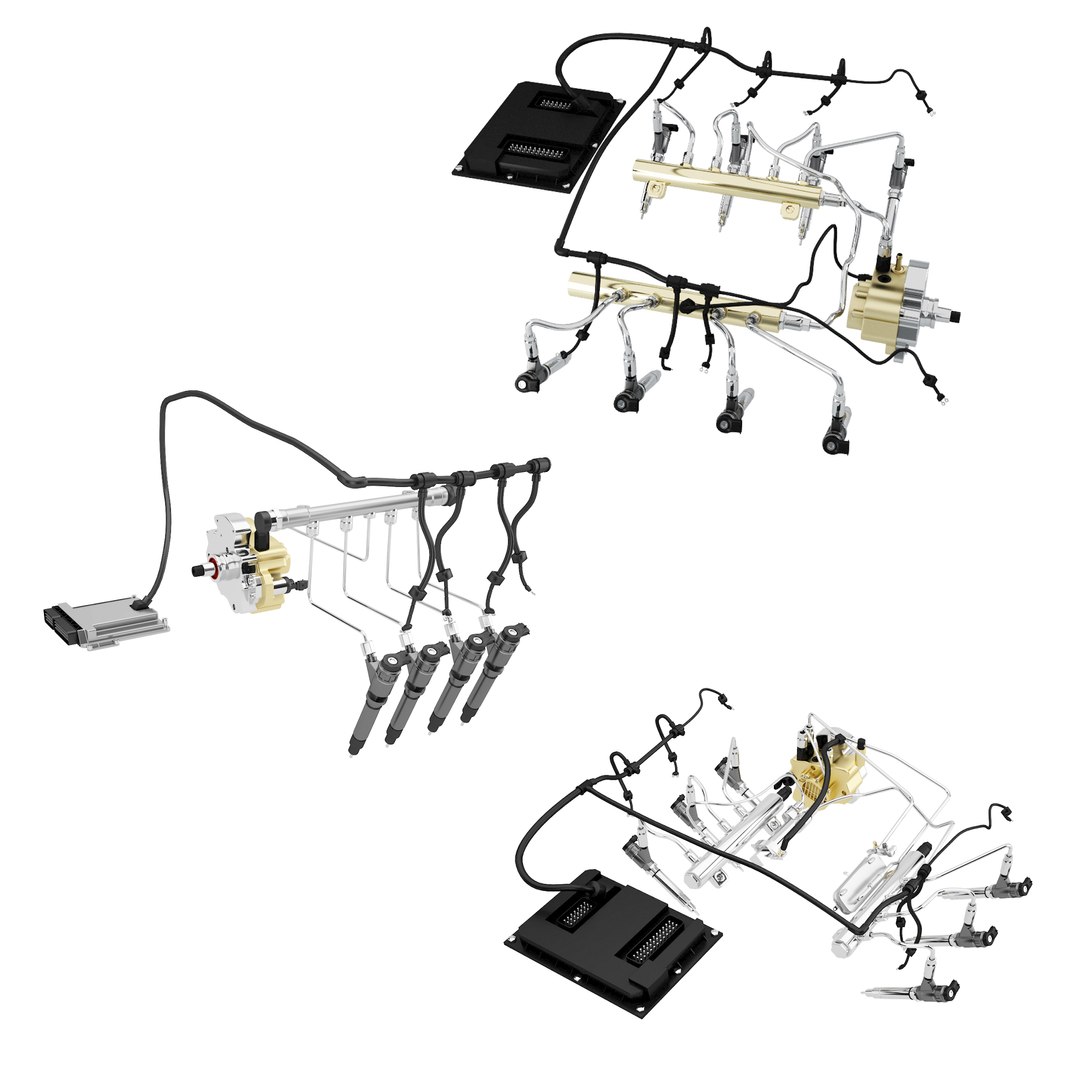 3D V4 V6 V8 Engine Injection Systems - TurboSquid 2469365