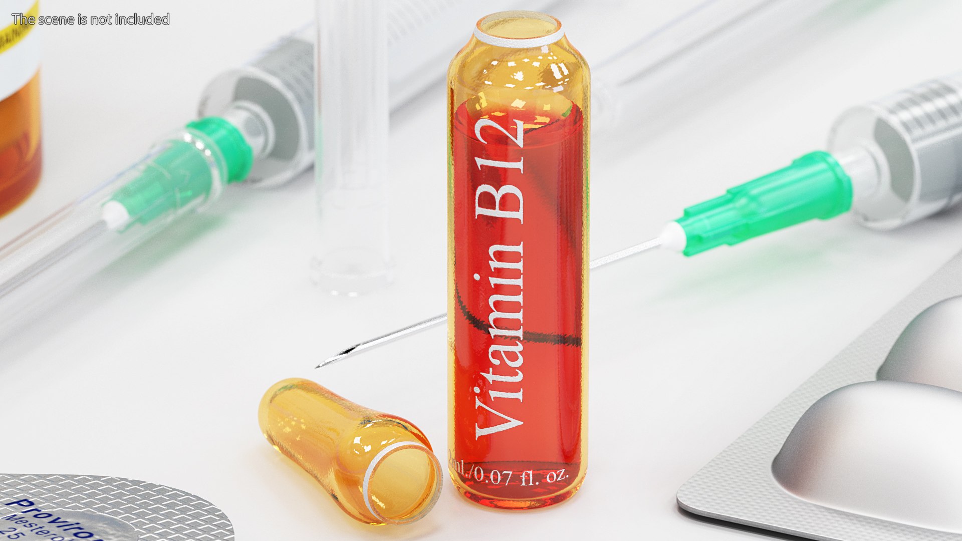 Vitamin B12 2ml Amber 3D