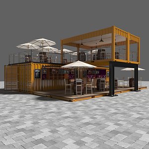3D model Container Cafe  1