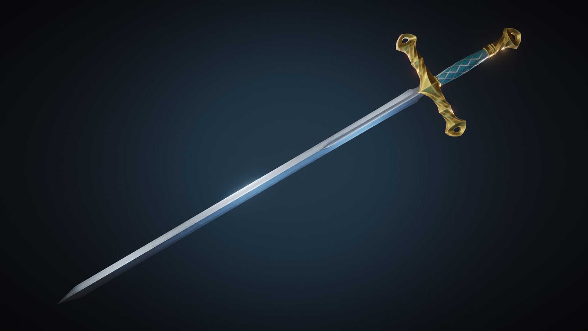 Double Edged Sword -Game Ready- 3D Model - TurboSquid 2246135