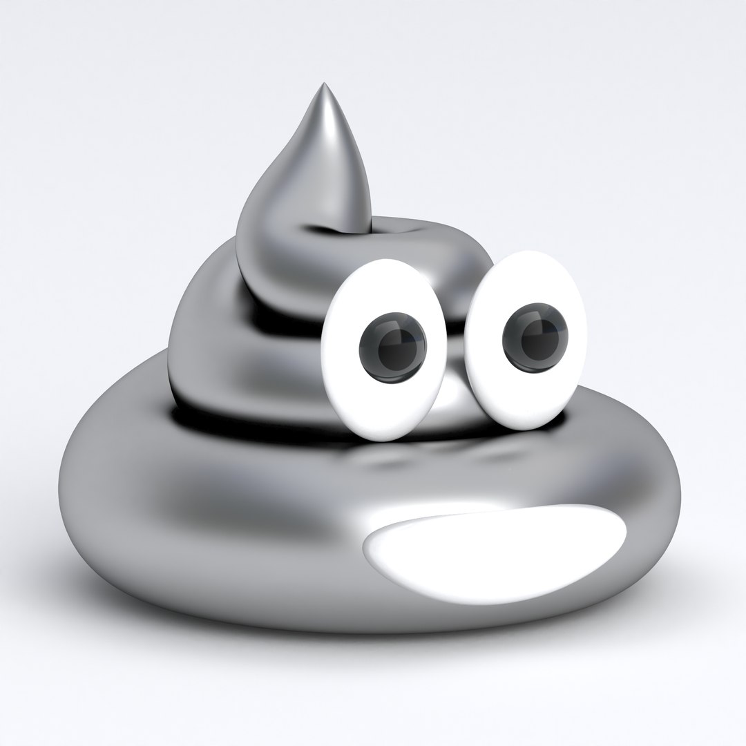 The Smiling Poop Silver 3D - TurboSquid 2555060