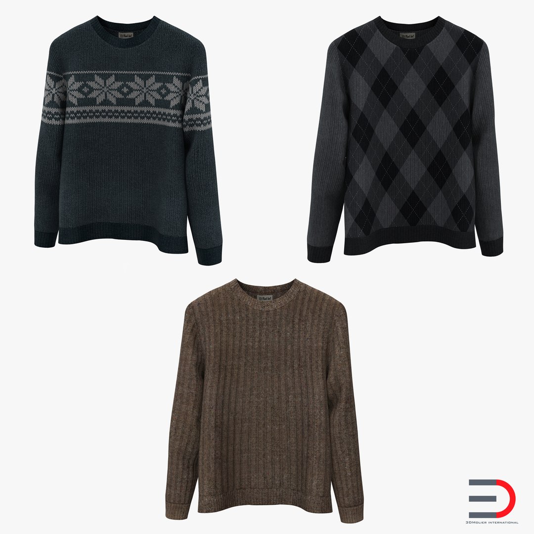Sweaters Collection 3D model preview