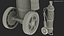 trolley mounted extinguisher 30kg 3D model