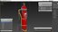 trolley mounted extinguisher 30kg 3D model