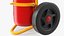 trolley mounted extinguisher 30kg 3D model