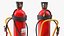 trolley mounted extinguisher 30kg 3D model