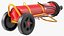trolley mounted extinguisher 30kg 3D model