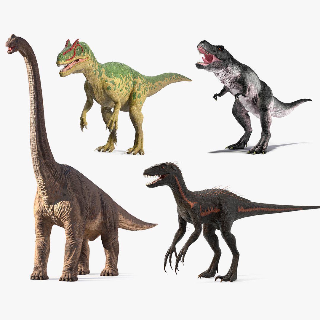 Rigged Dinosaurs Collection 7 for Cinema 4D 3D model preview