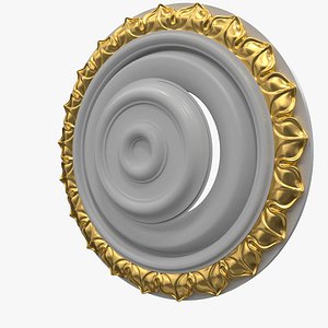 3D model Plaster Ventilation Duct with Ornate Ceiling Rosette 3D Model27