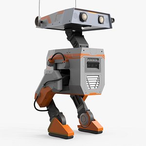 AI Scout Surveillance Bot White Orange