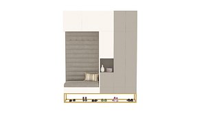 3D Bedroom Hallway Set model