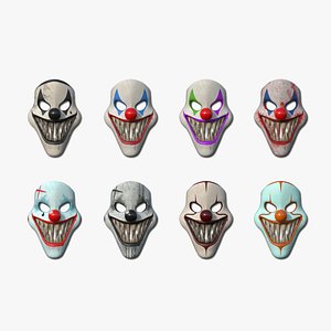 08 Clown Terror Masks - Character Design Fashion