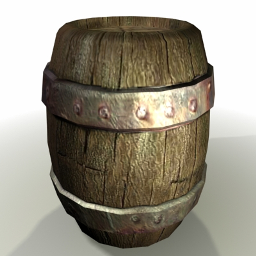 rustic barrel 3d max