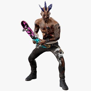 PUNK UNDEAD SKATEBOARDER 2 3D model