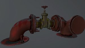 3d pipe valve model