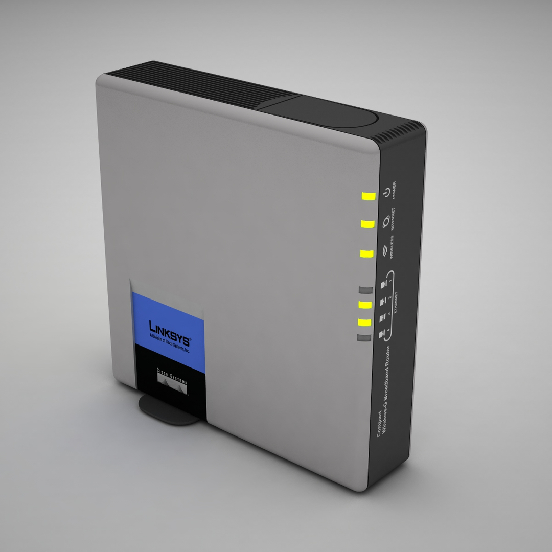 3d Model Router Modem Linksys