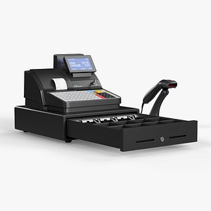 3D model cash register sam4s