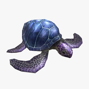 low-poly animated turtle