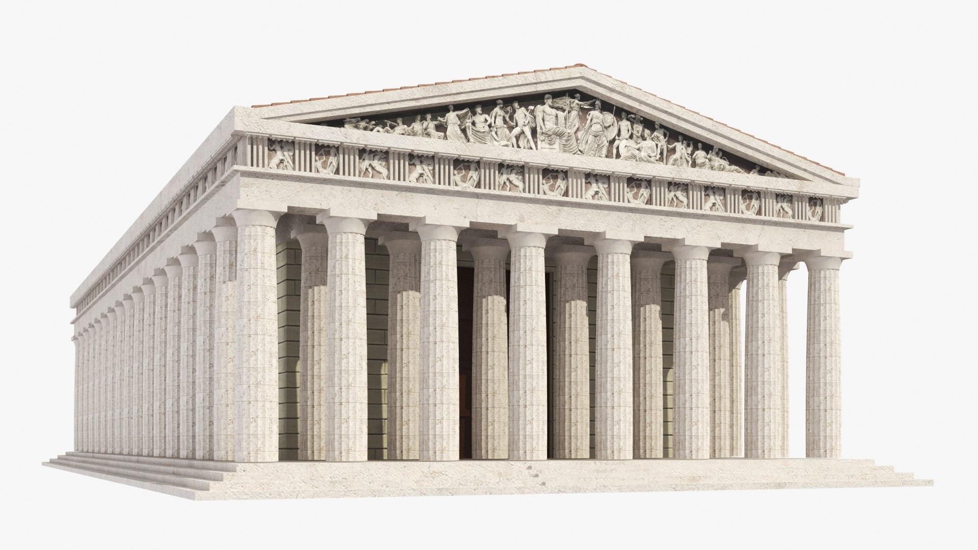 Modello 3D Greek Temple Parthenon - TurboSquid 1678437