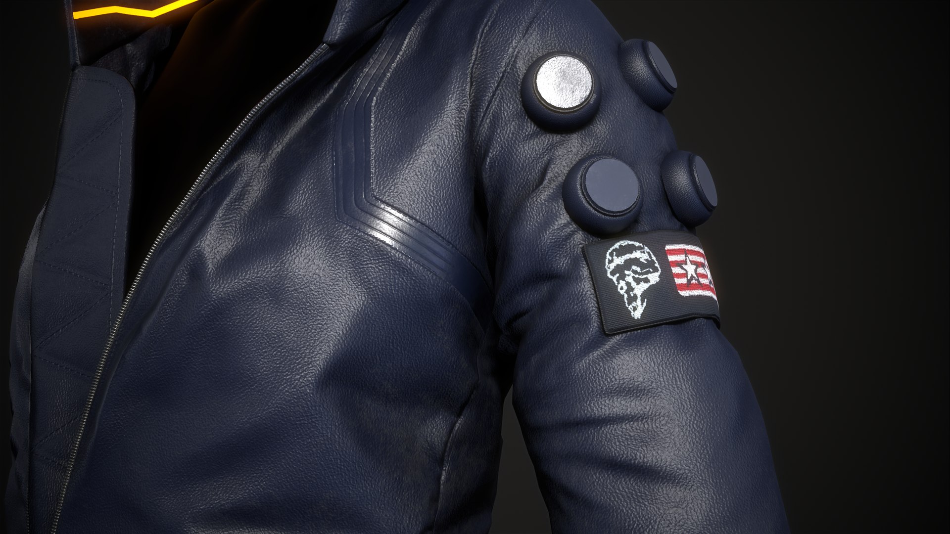 Cyberpunk 2077 Blue Jacket model https://p.turbosquid.com/ts-thumb/Lv/YF5usc/Lx/jacket_maincamera1_006/png/1650214229/1920x1080/fit_q87/2602dda1bb378e804c0e0e7ae4d455bec8f71d27/jacket_maincamera1_006.jpg