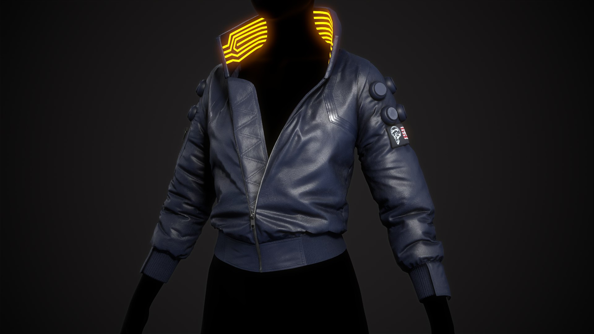 Cyberpunk 2077 Blue Jacket model https://p.turbosquid.com/ts-thumb/Lv/YF5usc/bV/jacket_maincamera1/png/1650214077/1920x1080/fit_q87/7b333dbde417905468065e3edb774c39789d6c24/jacket_maincamera1.jpg