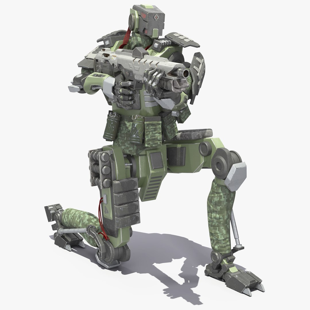 Armored Robot Soldier With Sci-fi Weapon 3D TurboSquid 2170112