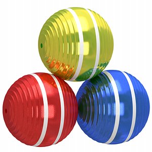 3D model croquet ball colors