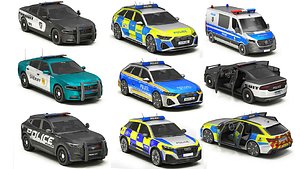 Police Car Pack Low-Poly