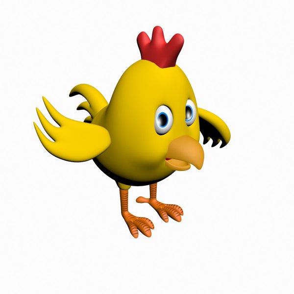 3D chiken cartoon - TurboSquid 1275213