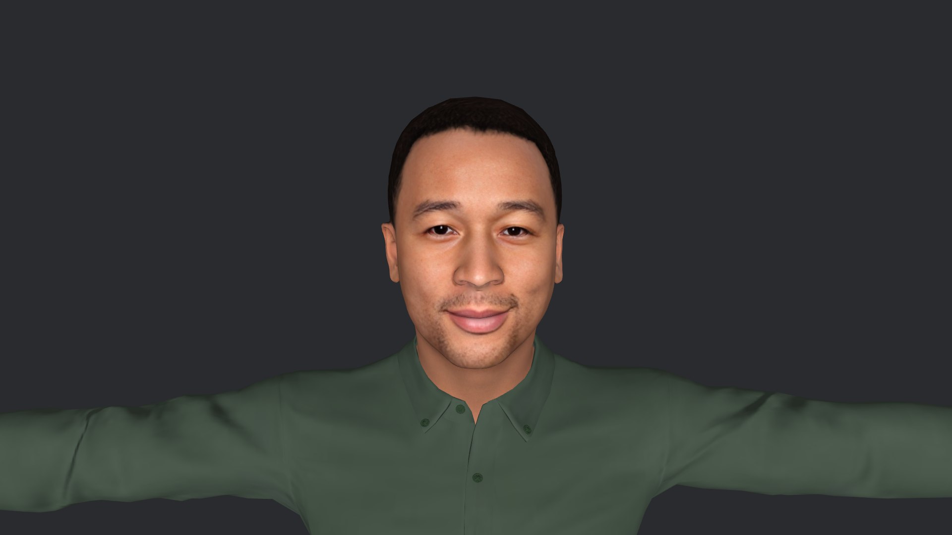 3D John Legend Hyper Realistic Full Body Fully Rigged Character model ...