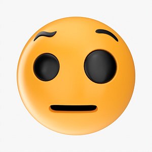 Emoji 032 With raised eyebrow 3D model