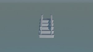 3D Staircase STL Model for Printing and Architectural Projects model