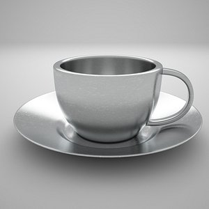 3D model stainless steel espresso cup