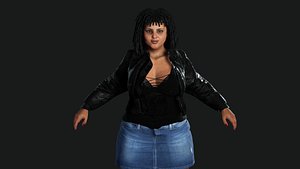 AAA 3D REALISTIC FEMALE CHARACTER - AFRICAN FAT WOMAN GTA NPC