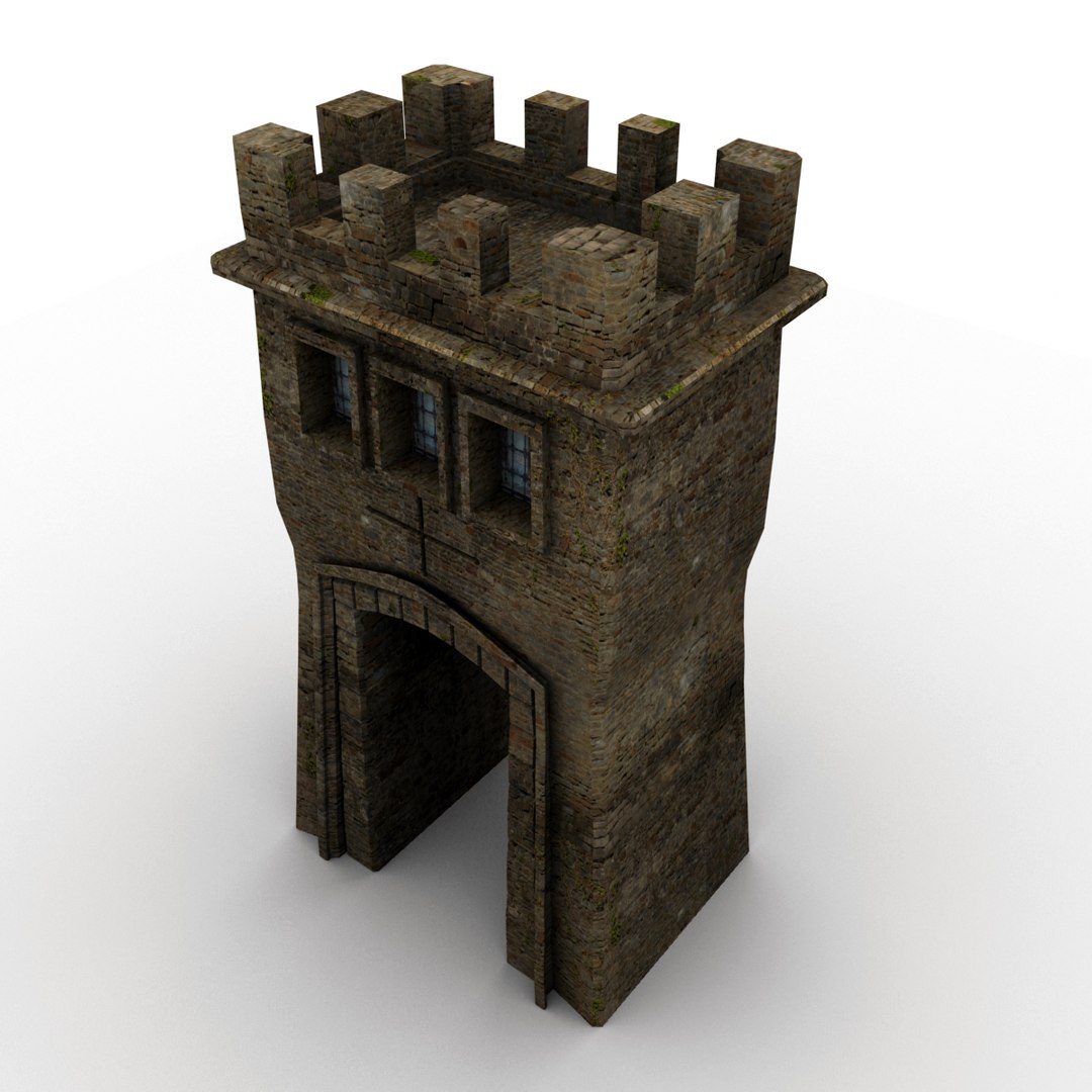 3d Model Medieval Tower Gatehouse