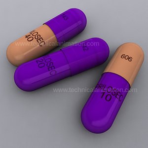 3d model prilosec pill